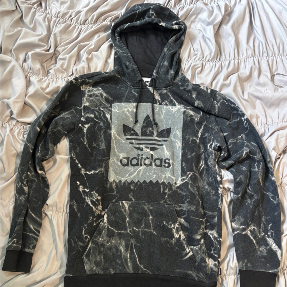 Adidas Black and White Marble Sweatshirt
